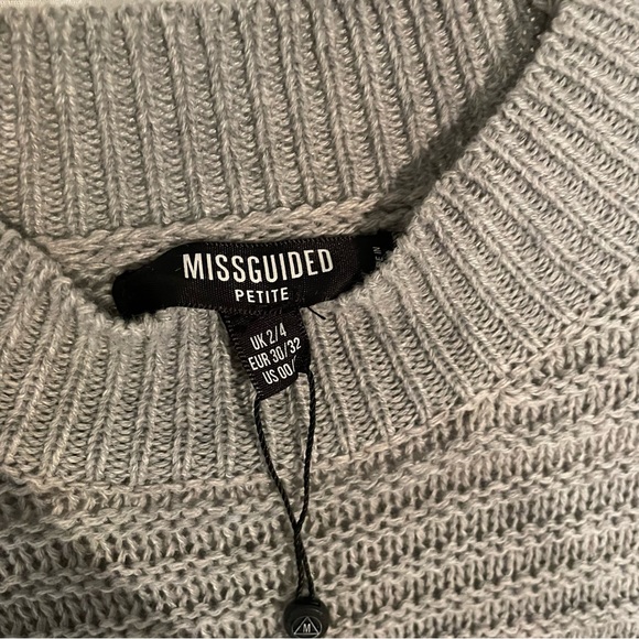 Missguided Petite Highneck Ribbed Dress/Top - Picture 3 of 5